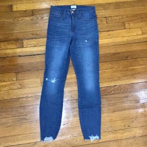 J Crew 9 inch high rise toothpick jean size 26